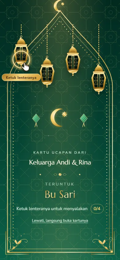 Kartu ucapan Nyalakan Pelita