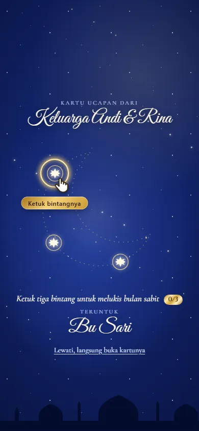 Kartu ucapan Bulan Sabit