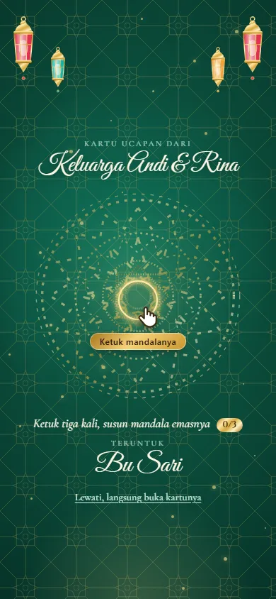 Kartu ucapan Geometri Zamrud