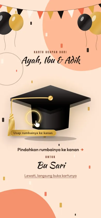 Kartu ucapan Pindah Tali