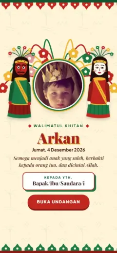 Template Ondel Kembang