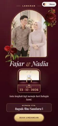 Template Cincin & Mawar