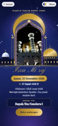 Template Langit Isra