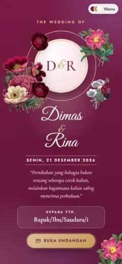 Template Floral Pastel Tanpa Foto
