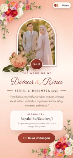 Template Peach Roses