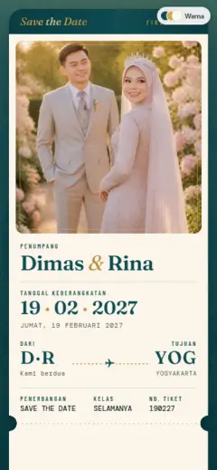 Template Tiket Terbang
